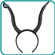 APPEAR Devil Horn Headpiece, Devil Queen Witch Headdress Antelope Horn Headpiece, Portable Black Dem