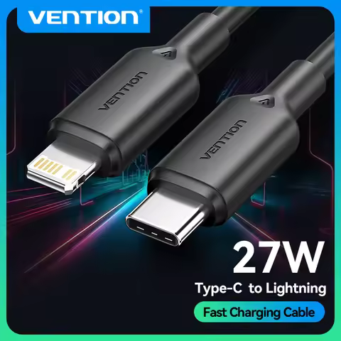 Vention USB C to Lightning 27W PD Charge Cables For iPhone 8-14 Series USB to Lightning Fast Chargin