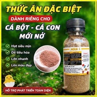 AQUA Powder Fish Bran 1 – Food for Fry, Newly Bloomed Baby Fish Guppy, Betta, 7-Colored Fish