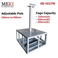 210(H)x430(W)x350(D)mm MEKI SB-4527W Projector Cage With Adjustable Ceiling Mount Pole Up to 990mm -