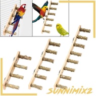 [Sunnimix2] Bird Wooden Bird Cage Ladder,Wood Cage Accessories,Bird Ladder Perch,Parrot Climbing Ladder for Budgies,Conures