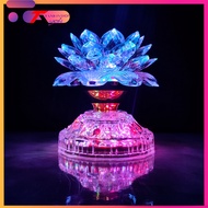 (Price 1 Piece) Color 7-Color LED 2-Storey Lotus Altar Light For Ancestors To Distill Beautiful Altars Decorated Altar (S20)