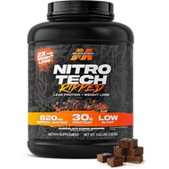 Muscletech Whey Protein Powder (Chocolate Fudge Brownie, 4LB) - Nitro-Tech Ripped Whey Protein Isola