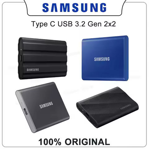 T7 Shield Portable SSD T9 T7 Solid State Drive NVMe USB3.2 Type-C 1TB 2TB 4TB Hard Disk SAMSUNG For 