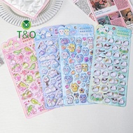 [T&O-t] Cute Cartoon Bird Stiers 3D Relief Crystal Stier Laptop Phone Case Scrapbooking Decals DIY S