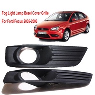 One Pair Car Front Bumper Fog Light Lamp Bezel Cover Grille For Ford Focus 2005 2006 With None  Hole