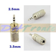 Converter Converter Jack Mini 2.5mm Male to 3.5mm Female Stereo Plug Headset Adapter Metal BA-133C