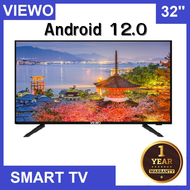 VIEWO สมาร์ททีวี 32 นิ้ว  HD จอแบนสามารถรับชม YouTube ได้โดยตรง smart tv Android 12.0 ราคาถูก ประกัน 1 ปี