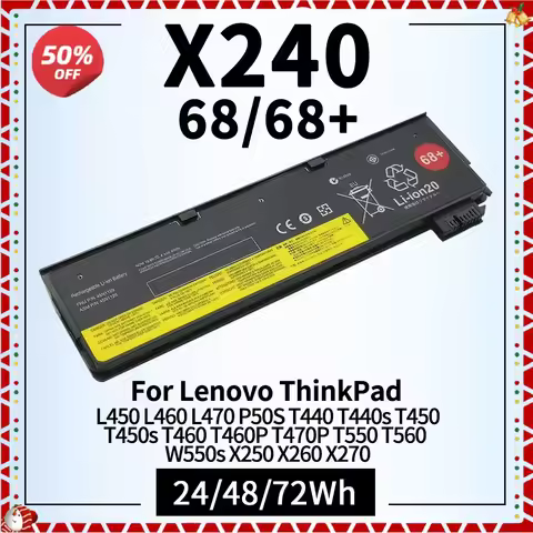 X240 Laptop Battery for ThinkPad T440 T450 T460 T460P T470P T550 T560 X250 X260 X270 L450 L460 45N11