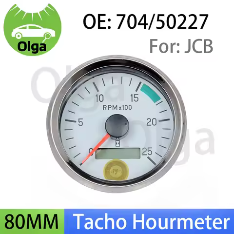 Tacho Hourmeter Gauge 704/50227 Tachometer Gauge 12V For JCB Backhoe Loader 214 215 217 4CX444 4CN44