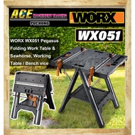 WORX WX051 Pegasus Folding Work Table & Sawhorse, Working Table / Bench vice