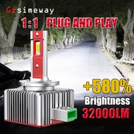 2PCS D1S D3S Led Headlight D2S D4S D5S D8S Canbus Car Lights 32000LM Super Bright 1:1 Xenon D2R D4R