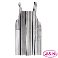 【J&amp;N】條紋咖圍裙(1入)