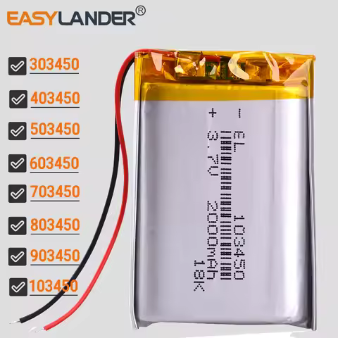 3.7V 600mAh 303450 Lithium Li-ion Polymer Battery Lipo 503450 403450 603450 703450 803450 903450 103