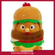 MXBEAUTY Chick Doll Throw Pillow, Animation Chicken Bessie Chick Chicken Burger Plush Toy, Removable