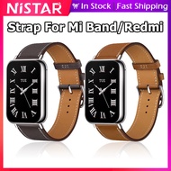 NiSTAR Soft genuine leather loop wrist band for Xiaomi Smart Band 9 Pro 8 Pro/Redmi 5 4 5 Active lit