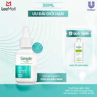 [VC 15% tối đa 100K đơn 229K] Simple Serum 11% NIACINAMIDE + ZINC + PHA PURIFY+ 12X30ML