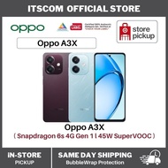 Oppo A3X Smartphones | 4+128GB | 6+128GB | Snapdragon 6s 4G Gen 1 l 45W SuperVOOC | 6.67" HD Display