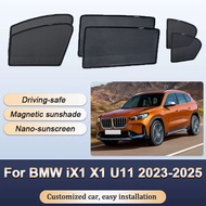 Sun Shades For BMW iX1 X1 U11 2023 2024 2025 Sunshades Magnetic Heat insulation Window Windshield Vi