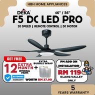 【BEST SELLER🔥】DEKA F5DC LED 56" | F5DC BABYL 5 Blades DC Motor 20 Speed Control + Reverse Ceiling Fa