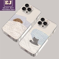 SYcartoonCuteMix Casing Cute Sleep Dog Cat Casing For Iphone 17 Pro Max 17 Air 17Pro