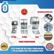 STEEL CLAMP EMT RSC SINGLE SCREW HOLDER (1-PC per ORDER), BEST FOR CLAMPING PIPES