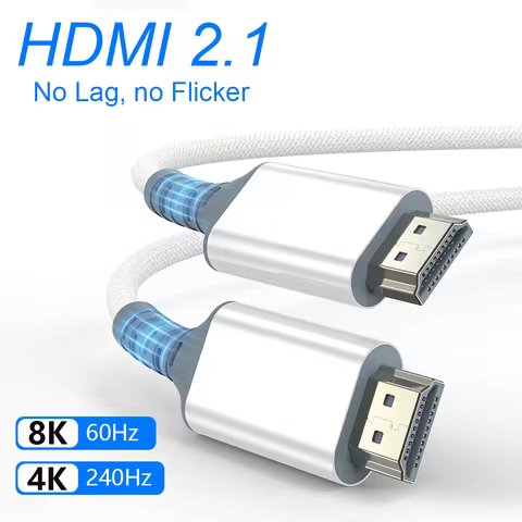 HDMI 2.1 Cable 8K@60hz 4K@240hz Ultra High Speed 48Gbps Support eARC/HDCP2.3/HDR10+ For TV PS5 Samsu