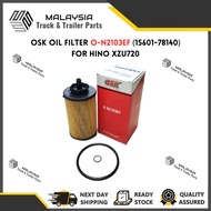 OSK Oil Filter O-N2103EF 15601-78140 For Hino XZU720 XZC730 Truck Lorry Spare Part / Penapis Minyak 