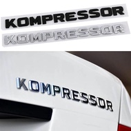 3D ABS Letters Car Rear Trunk Badge Fender Emblem Kompressor Logo For Mercedes C230 C200 C180 SLK CL