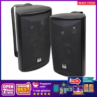 [sgstock] Dual Electronics LU43PB 3-Way High Performance Indoor/Outdoor &amp; Bookshelf Studio Monitor Speakers, Black, 4 in
