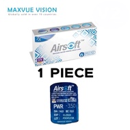 1 piece Maxvue Airsoft Monthly Disposable Silicone Hydrogel Clear Contact Lens