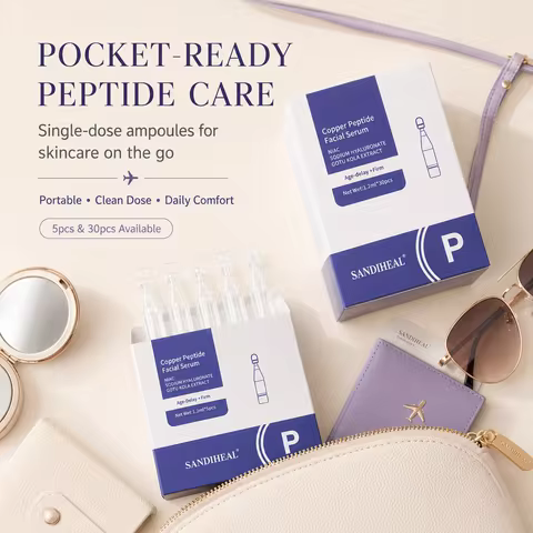 5/30pcs Protable Copper Peptide Single Dose Ampoules Korean Skin Care Pocket Ready Firm AgeDelay Fac