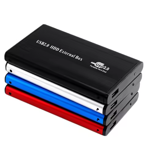 USB2.0 Hard Drive Disk Enclosure HDD External Box Case Caddy 2.5" IDE HDD with LED Light for Desktop