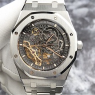 Aibi Royal Oak Men's Watch 15407ST Gray Skeleton Disc Double Swing Wheel Automatic Mechanical Watch Audemars Piguet
