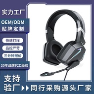 R RGB Gaming Headset Wired Headset Computer Gaming PS5 Subwoofer Headset OEM