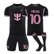 2425 Miami Home Football Jersey Pink Away Football Jersey Black No. 10 Messi Football Jersey 9 Suyales Jersey Children's Football Jersey