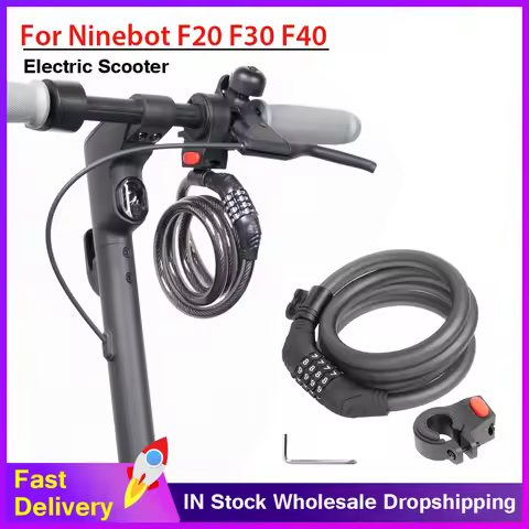 Anti-theft Chain Lock 4 Digit Password Cable Locks Electric Scooter for Ninebot F20 F30 F40 Zero 8X 