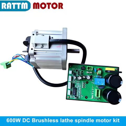CJ-0618 Lathe 600W DC Brushless Lathe Spindle Motor With Control Board Card Controller