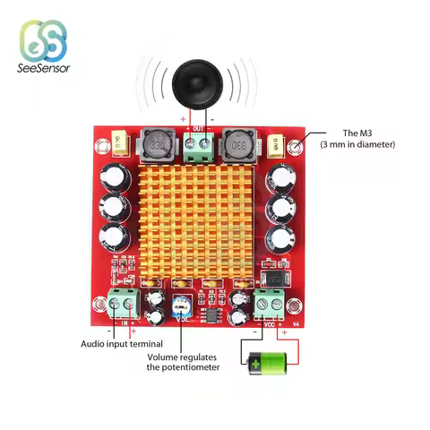 150W TPA3116 Mono Channel Digital Power Audio Amplifier With Preamplifier NE5532 Class D TPA3116D2 D
