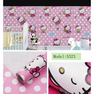 WALLPAPER WALL STICKER HELLO KITTY POLKA DOTS MOTIF