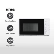 Microwave Oven 20Ltr Dengan Button Putih/hitam - Kris