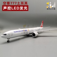 Boyin 777 Turkey 47cm Simulation Airplane Model Airplane Model Toy Airplane Decoration with Wheel Li