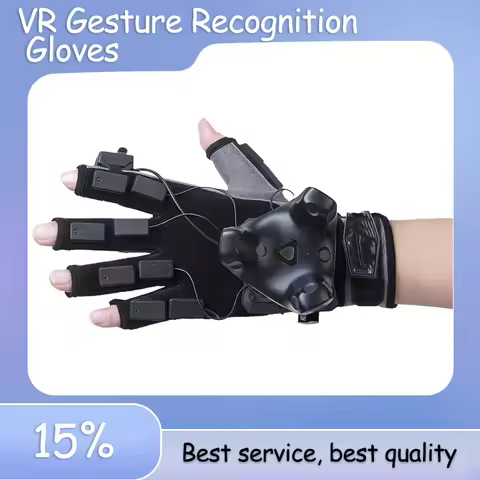 Original VR Gesture Recognition Gloves Lightweight Multi Device Compatible for VRChat Virtual Stream