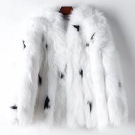 狐狸毛裘皮外套(均碼)(米白色)#K004009184