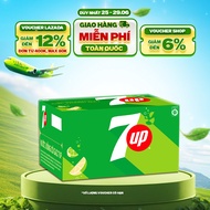 [SALE 25.6] Thùng 24 Chai Nước Ngọt Có Gaz 7Up (390ml/chai)