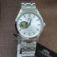 [Original] Orient FAG03001W0 Automatic Semi-Skeleton Stainless Steel Silver Analog Men Watch