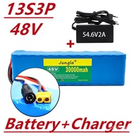48V lithium-ion baery pack, 13S3P, 30000mAh, DC XT60 connector, suitable for electric bicycles, electric wheelchairs,