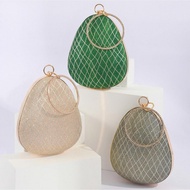 Beg Petang Berkuilt Vintage Water Drop Clutch Party Wanita Beg Tangan Elegan Beg Crossbody