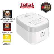 Tefal Delirice Pro Compact Induction Spherical Pot Rice Cooker 1L RK8001 – 7 Programmes Spherical Pot 12H Keep-Warm Removable Lid 6 Cups