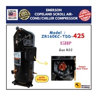 Emerson Copeland Scroll AirCond/Chiller Compressor 15HP (R22 Gas) Model : ZR160KC-TDD-425 (with fittings)